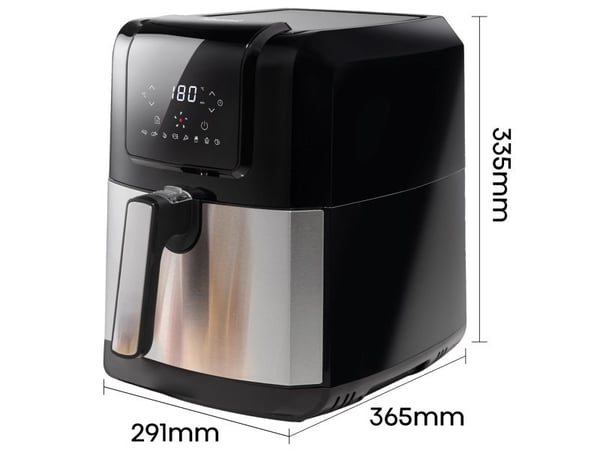 Hisense H06AFBS1S3, Varmluftsfrityr, 5 l, 80 °C, 200 °C, Single/enkelt, Svart