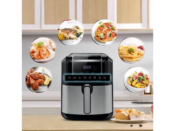 Hisense H06AFBS1S3, Varmluftsfrityr, 5 l, 80 °C, 200 °C, Single/enkelt, Svart
