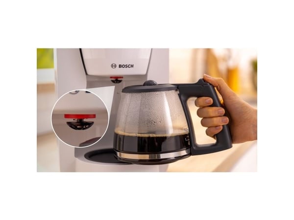 Bosch TKA3M131, Kaffebrygger (drypp), 1,25 l, Malt kaffe, Hvit