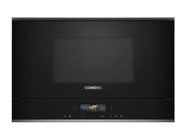 Siemens iQ700 BF722L1B1 Inbyggd mikrovågsugn - 21 liter - 900 W - svart/rostfritt stål