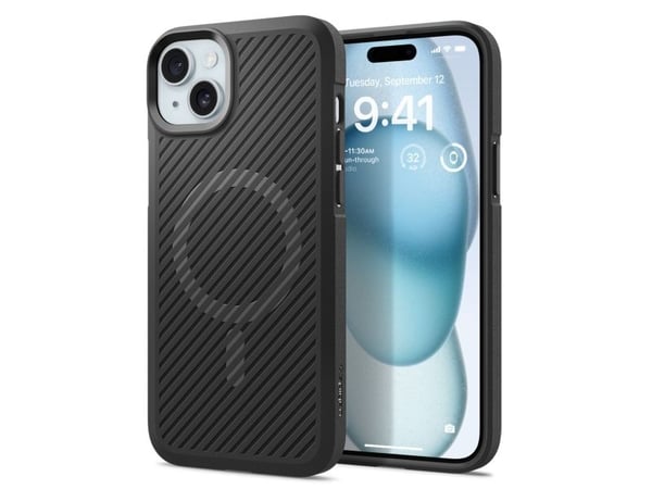 Spigen ACS06455, Mobilskal, Apple, iPhone 15 Plus, 17 cm (6.7"), Svart