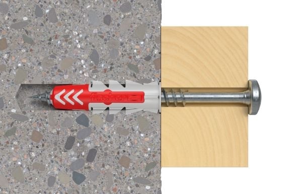Fischer 535001, Kit med skruv och väggplugg, Tegel, Betong, 40 mm, 8 mm, 5 cm, 1,25 cm