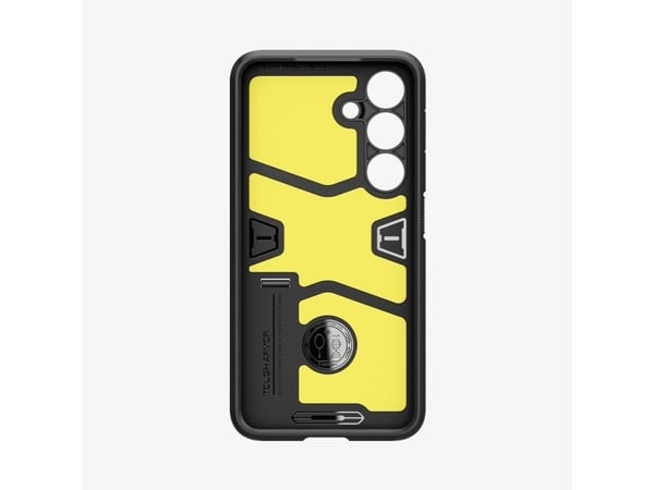 Spigen Tough Armor - Baksidesskydd för mobiltelefon - polykarbonat, termoplastisk polyuretan (TPU) - svart - för Samsung Galaxy S24