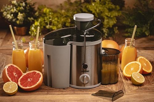 Mesko Home MS 4126, Sähkökäyttöinen tomaattimehustin, Ruostumaton teräs, Ruostumaton teräs, Vaihe, 1,5 L, 0,45 L
