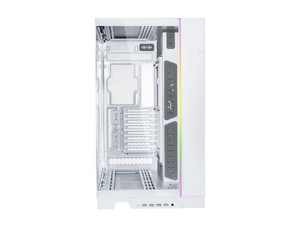 Lian Li O11 Dynamic Evo - Tower - ATX - genomskinlig sidopanel (härdat glas) - ingen strömförsörjning - vit - USB/ljud