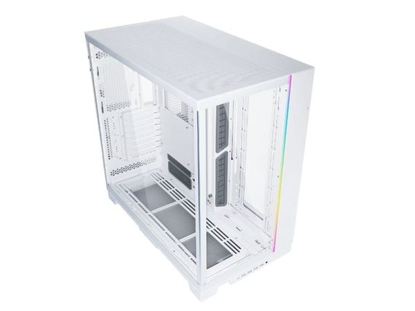 Lian Li O11 Dynamic Evo - Tower - ATX - genomskinlig sidopanel (härdat glas) - ingen strömförsörjning - vit - USB/ljud