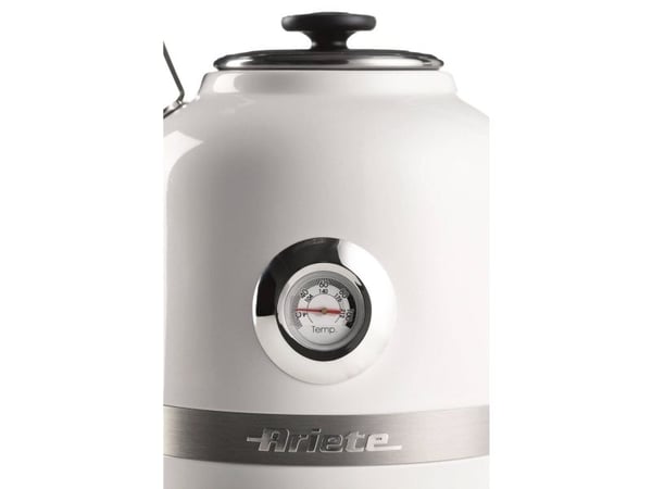 Ariete 2854/01, 1,7 L, 2000 W, Valkoinen, Ruostumaton teräs, Veden tason ilmaisin, Johdoton