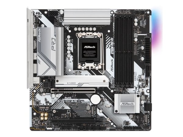 ASRock B760M PRO RS/D5 - Hovedkort - micro ATX - LGA1700-sokkel - B760 Chipset - USB-C 3.2 Gen 1, USB 3.2 Gen 1 - 2.5 Gigabit LAN - innbygd grafikk...