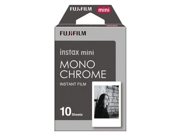 Fujifilm Instax Mini Monochrome - Svartvit film för snabbframkallning - instax mini - ISO 800 - 10 exponeringar