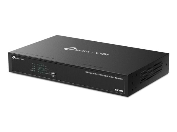 TP-Link VIGI NVR1008H-8P, 8 kanavaa, 3840 x 2160 pikseliä, 8 kanavaa, 720p, 1080p, 1920 x 1080, 1680 x 1050, 1440 x 900, 1280 x 1024, 102 4x 768, 1...