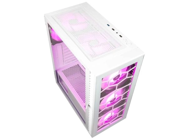 Kolink OBSERVATORY HF GLASS WHITE ARGB, Midi Tower, PC, Hvit, ATX, Micro ATX, Mini-ITX, Metall, Herdet glass, Multi