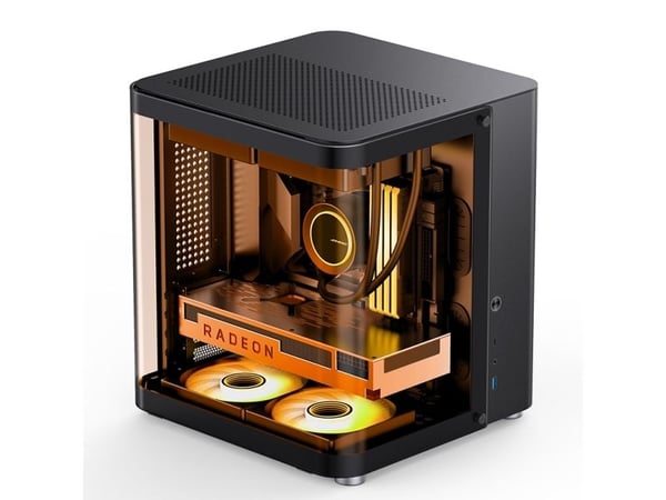 Jonsbo TK-1 2.0, Mini Tower, PC, musta, ITX, mikro ATX, Terästä, Karkaistu lasi, Pelaaminen