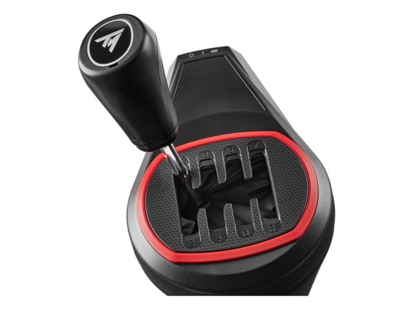 Thrustmaster TH8S Shifter, PlayStation 5, PlayStation 4, Xbox One, Xbox Series S, Xbox Series X, PC, Girspak-tillegg til racingratt, Svart, Rød, Me...