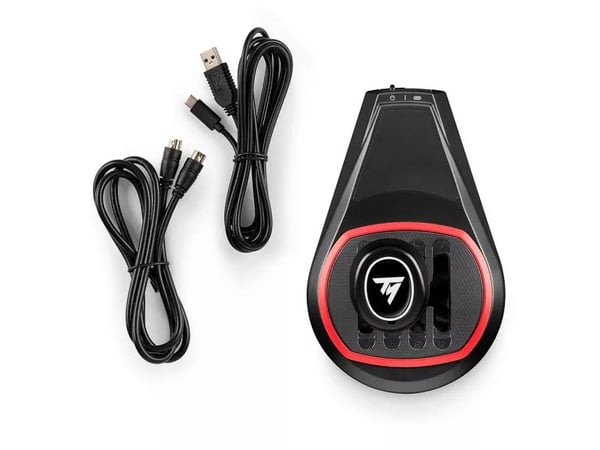 Thrustmaster TH8S Shifter, PlayStation 5, PlayStation 4, Xbox One, Xbox Series S, Xbox Series X, PC, Girspak-tillegg til racingratt, Svart, Rød, Me...