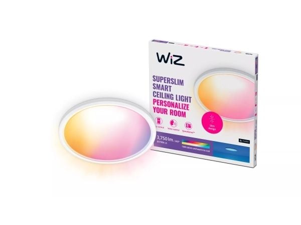 WiZ taklampe SuperSlim White - smart LED-belysning - farget og hvitt - integrert LED - 32W - Wi-Fi