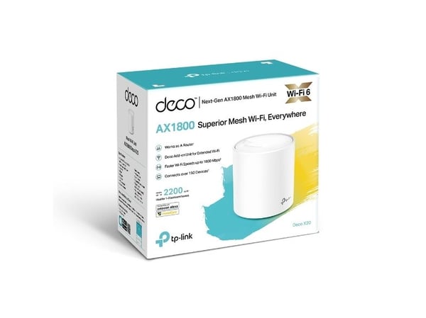 TP-Link Deco X20 - Wi-Fi-system - (ruter) - maske 1GbE - Wi-Fi 6 - Dobbeltbånd