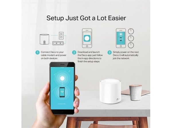 TP-Link Deco X20 - Wi-Fi-system - (ruter) - maske 1GbE - Wi-Fi 6 - Dobbeltbånd