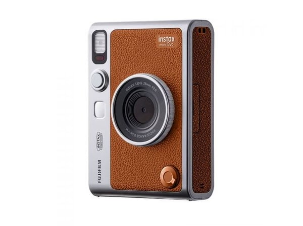 Fujifilm Instax mini Evo - Digitalkamera - kompakt med øyeblikkelig bildeskriver - Bluetooth - brun