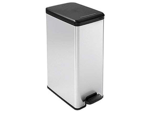 Curver Slim Bin 40L, 40 L, Neliö, Muovi, Musta, Hopea, Poljin, 250 mm Curver Slim Bin 40L, 40 L, Neliö, Muovi, Musta, Hopea, Poljin, 250 mm