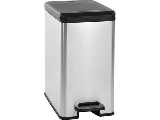 Curver Slim Bin 20L, 20 L, Neliö, Muovi, Musta, Hopea, Poljin, 250 mm