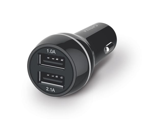 Philipsin USB-autolaturi DLP2357/10, automaattinen, tupakansytytin, 5 V, musta