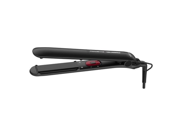 Rowenta x Karl Lagerfeld SF161L Easyliss Hair Straightener with Ceramic Tourmaline Coating and Straight & Curl Function - Black/Red