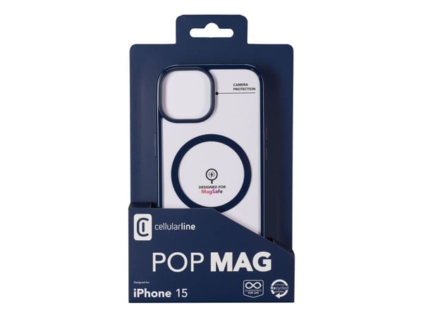 Cellularline 8018080467301, Mobilskal, Apple, iPhone 15, 15,5 cm (6.1"), Blå