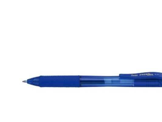 Pentel Energel X, Sisäänvedettävä geelikynä, Sininen, Sininen, Läpikuultava, Muovi, Kumi, Kumi, Molempikätinen