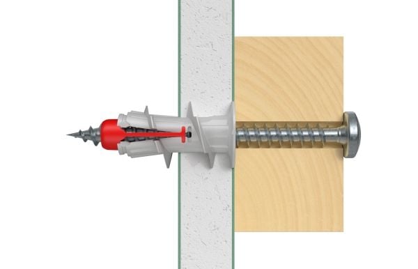 Fischer 545683, Veggplugg, Gipsplater, 44 mm, 4 mm, 5 mm, 10 stykker