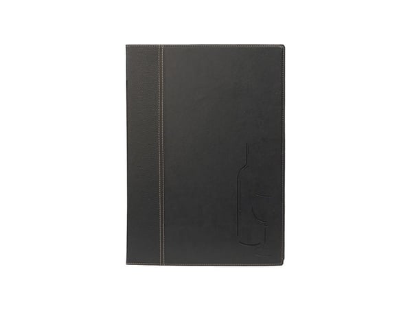 Securit MC-TRWC-BL, A4, Läder, PU-plast, Plast, Svart, Matt, Lack, Plast, Rundade hörn