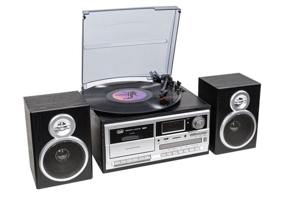 Trevi TT 1072, Skivtallrik med direktdrift, Halvautomatisk, Svart, Silver, 33,45,78 RPM, 33,45,78 RPM, Rotations-