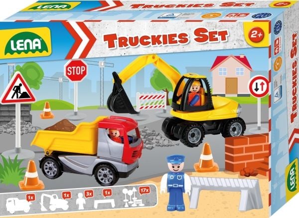 Lena Truckies SM01631, Kjøretøysett, Inne/Ute, 2 år, Flerfarget