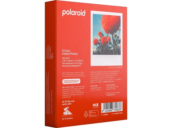 Polaroid - Värillinen pikafilmi - SX-70 - ASA 160 - 8 valotusta