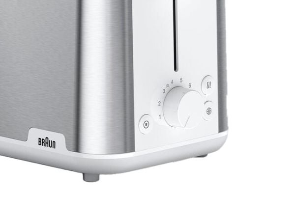 Braun PurShine HT 1510 WH – Leivänpaahdin – 2 leipää – 2 pidikettä – ruostumaton teräs/valkoinen