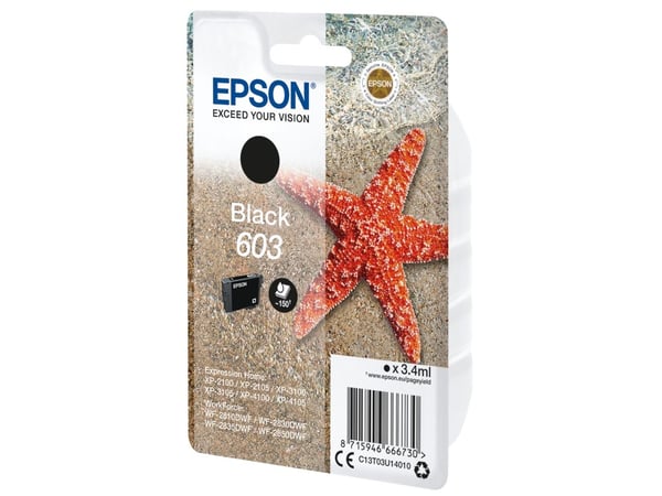 Epson Singlepack Black 603 Ink, Perusvärintuotto, Musta, 3,4 ml, 1 kpl, Kertapakkaus