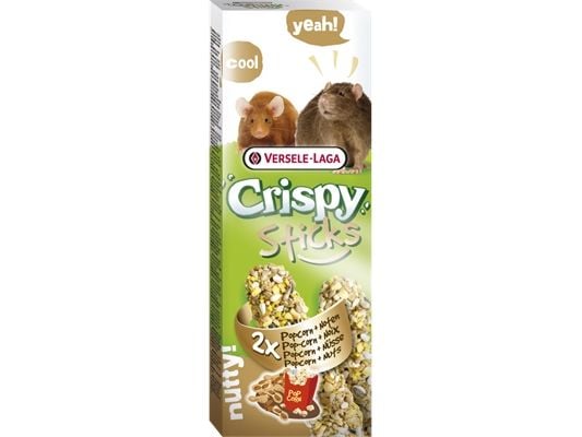 Versele-Laga Sticks Rats-Mice Popcorn & Nuts 110g, Snack, 110 g, Råtta, Vitamin A, Cereals (12.5% ??popcorn), seeds, honey, various sugars, nuts (1...