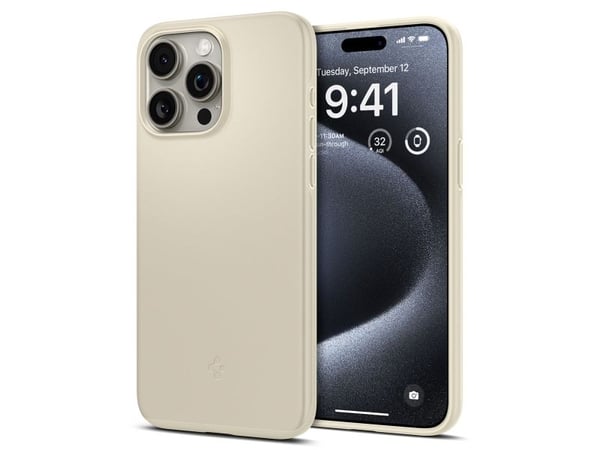 Spigen ACS06694, Mobilskal, Apple, iPhone 15 Pro, 15,5 cm (6.1"), Beige