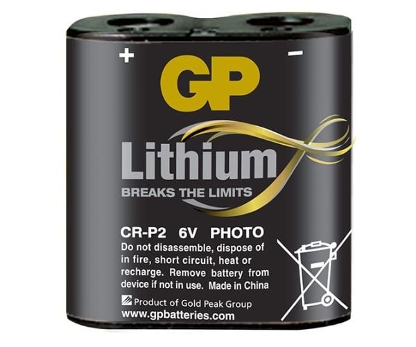 Batteri CR-P2 6V foto lithium