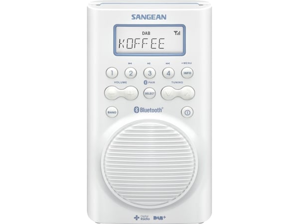 Sangean Aquatic 205, Klockradio, DAB+, FM, Vit, Vattentät Sangean Aquatic 205, Klockradio, DAB+, FM, Vit, Vattentät