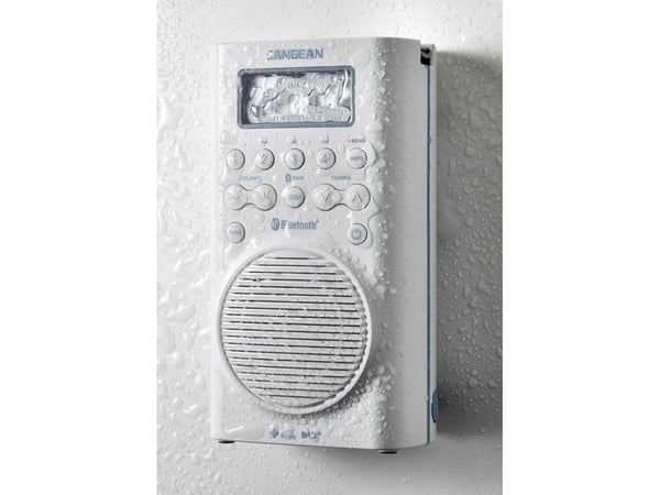 Sangean Aquatic 205, Klockradio, DAB+, FM, Vit, Vattentät