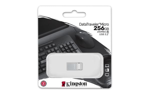 Kingston DataTraveler Micro - USB-flashstasjon - 256 GB - USB 3.2 Gen 1