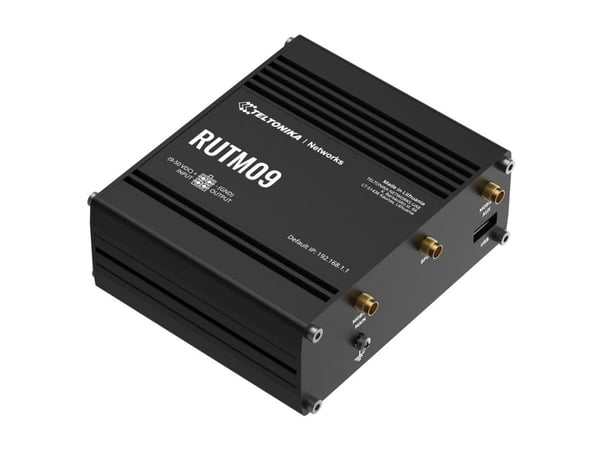 Teltonika RUTM09, Ethernet WAN, Gigabitti Ethernet, SIM-korttipaikka, musta