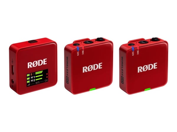RØDE Wireless GO - 3. generasjon - mikrofonsystem - USB - rød RØDE Wireless GO - 3. generasjon - mikrofonsystem - USB - rød