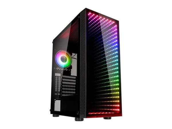 Kolink Void Rift, Midi Tower, PC, Musta, ATX, mikro ATX, Mini-ITX, Muovi, Terästä, Karkaistu lasi, Multi