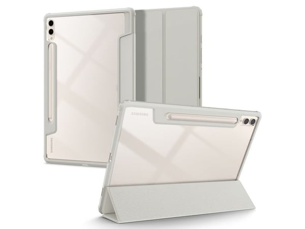 Spigen Ultra Hybrid Pro - Vikbart fodral för surfplatta - polykarbonat, termoplastisk polyuretan (TPU) - grå - för Samsung Galaxy Tab S9+