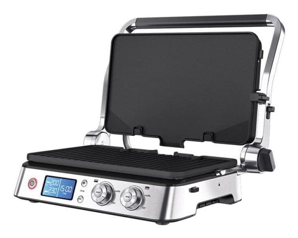 Braun CG 9040, Svart, Rustfritt stål, Rektangulær, Knapper, Rotasjon, Grillnett + steketakke, 851 cm², 370 x 230 mm