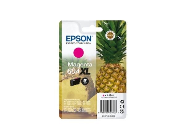 Epson Singlepack Magenta 604XL Ink, High (L) Yield, Magenta, 4 ml, 1 kpl, 350 sivua, Kertapakkaus