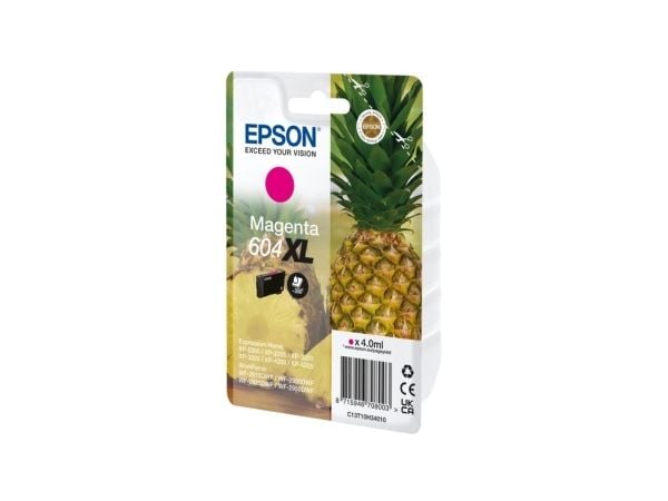 Epson Singlepack Magenta 604XL Ink, High (L) Yield, Magenta, 4 ml, 1 kpl, 350 sivua, Kertapakkaus