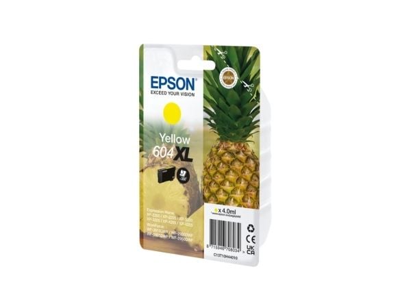 Epson Singlepack Yellow 604XL Ink, High (L) Yield, Keltainen, 4 ml, 1 kpl, 350 sivua, Kertapakkaus