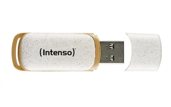 Intenso Green Line - USB-flashstasjon - 64 GB - USB 3.2 Gen 1 - beige/brun